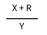 X plus R, divided by Y