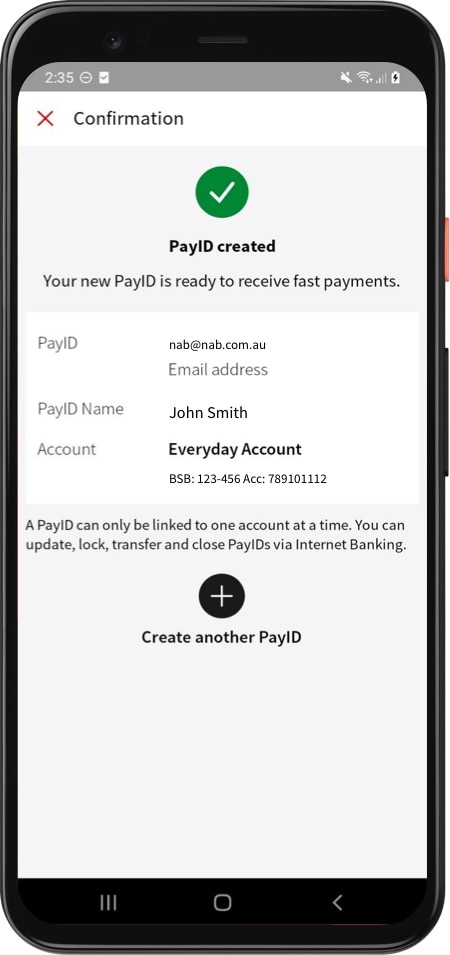 How to create a unique PayID | Online banking guide - NAB