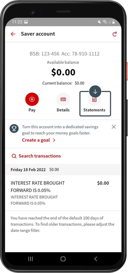 Download A Recent Transaction Statement 