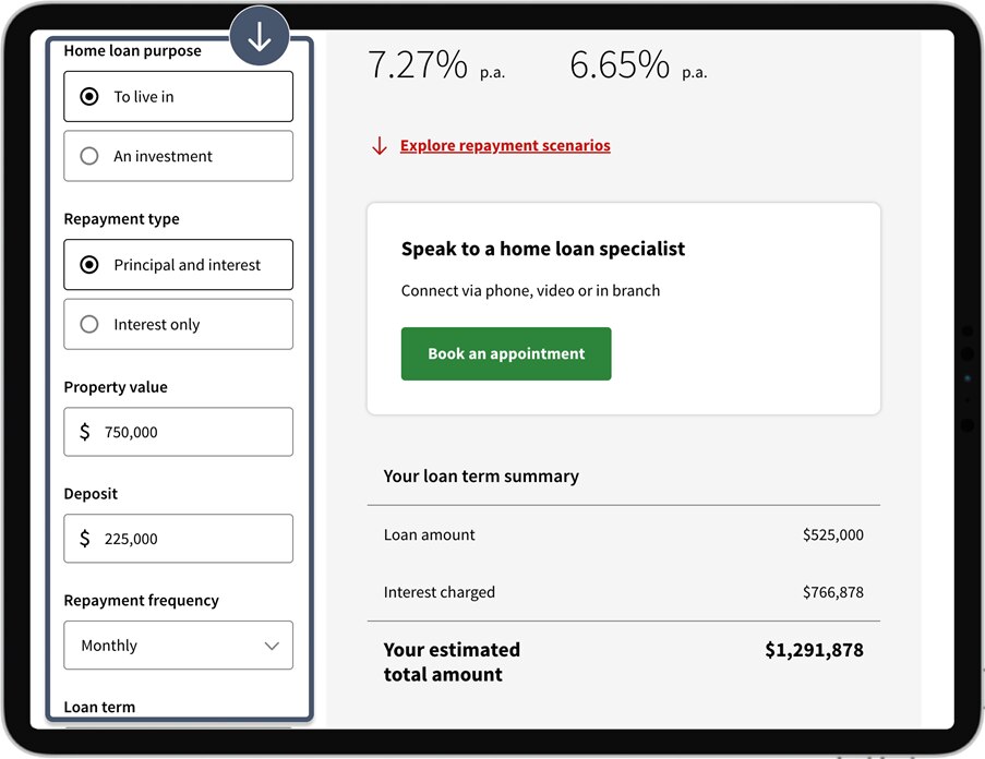 How to estimate your home loan repayments Online banking guide NAB