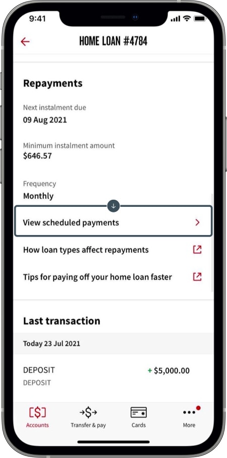 How to modify home loan direct debits | Online banking guide - NAB